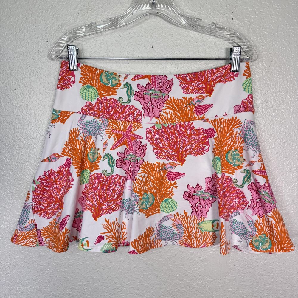 Jude Connally Skort Womens Small Coral Reef Seahorse Starfish Tropical Golf Prep - Picture 1 of 8